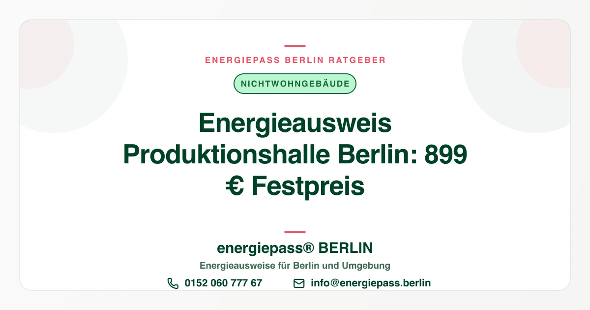 Energieausweis für Produktion und Industrie in Berlin: Prozesswärme zählt nicht mit | energiepass BERLIN