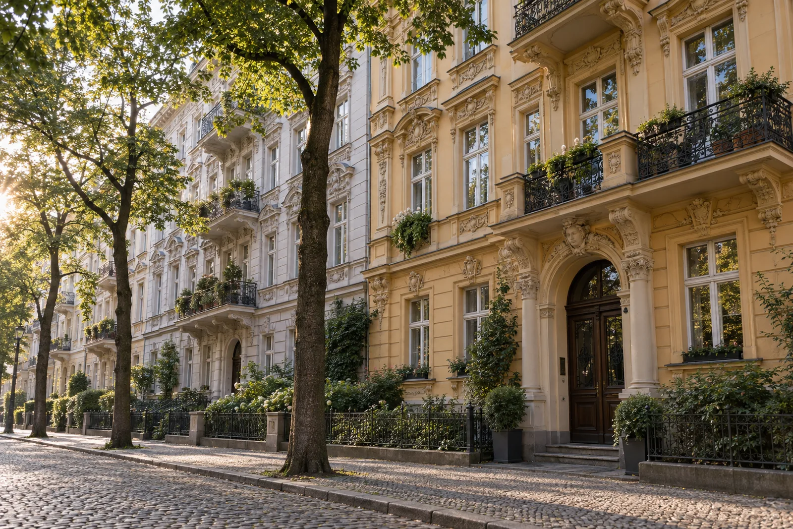 Gründerzeit-Mietshäuser in Prenzlauer Berg, typischer Berliner Altbau für den Energieausweis mit Modernisierungsempfehlungen, energiepass® BERLIN