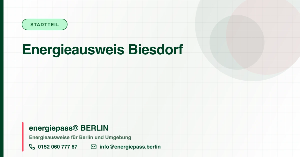 Energieausweis Biesdorf, energiepass® BERLIN