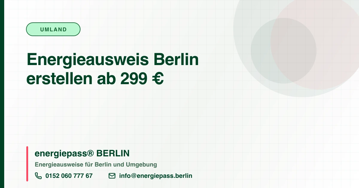 Energieausweis Berlin erstellen ab 299 €, energiepass® BERLIN