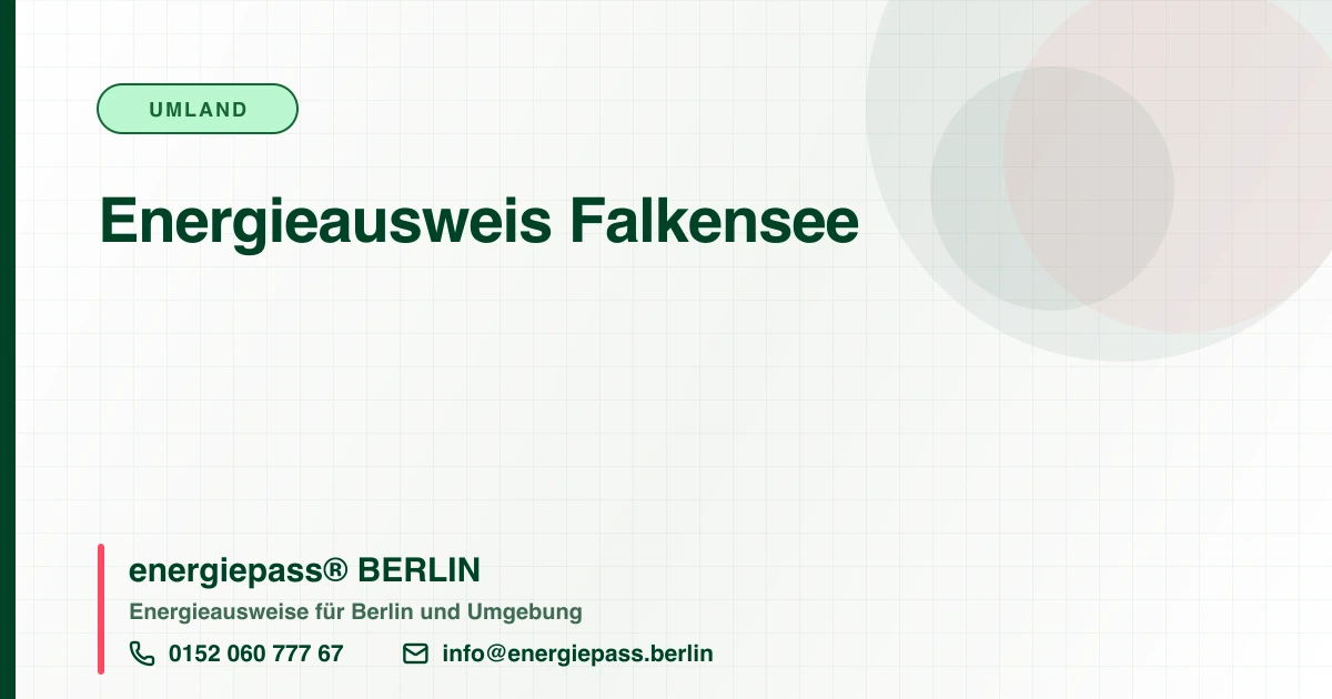 Energieausweis Falkensee, energiepass® BERLIN