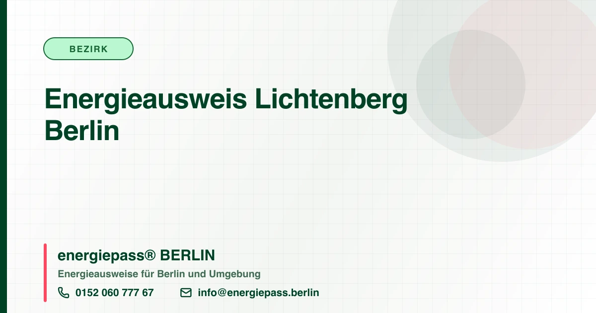 Energieausweis Lichtenberg Berlin, energiepass® BERLIN