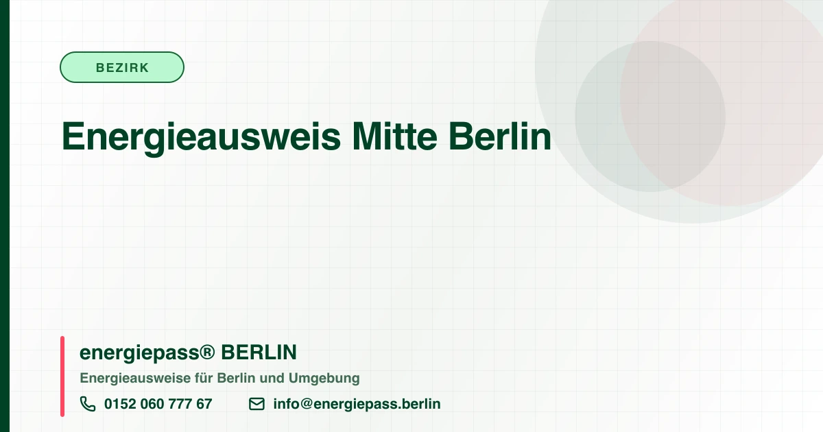Energieausweis Mitte Berlin, energiepass® BERLIN