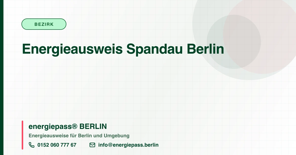 Energieausweis Spandau Berlin, energiepass® BERLIN
