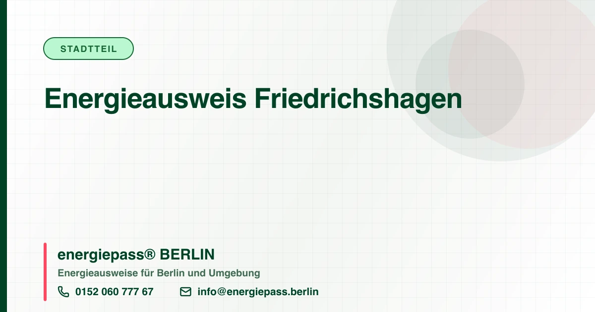 Energieausweis Friedrichshagen, energiepass® BERLIN