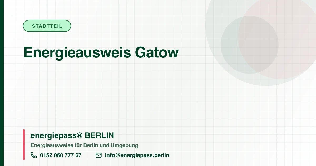Energieausweis Gatow, energiepass® BERLIN