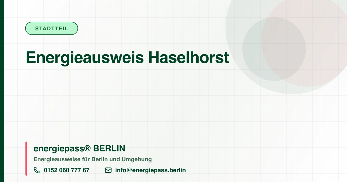 Energieausweis Haselhorst, energiepass® BERLIN