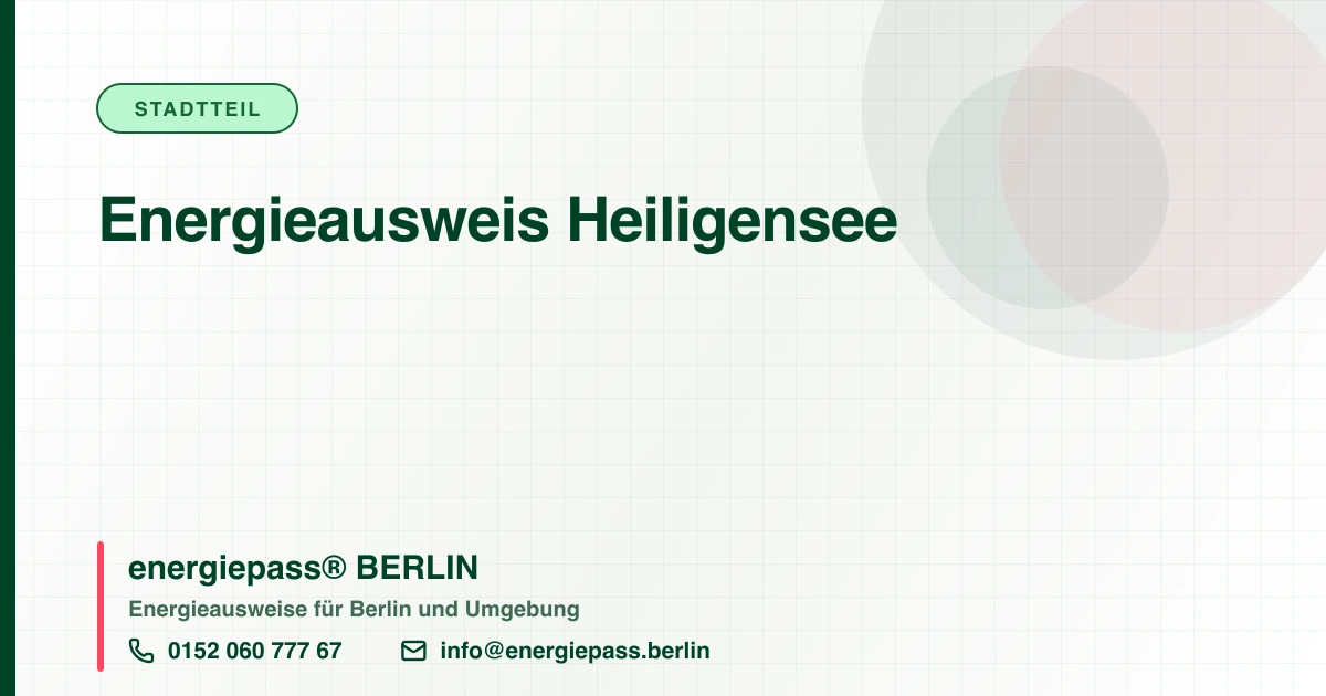 Energieausweis Heiligensee, energiepass® BERLIN