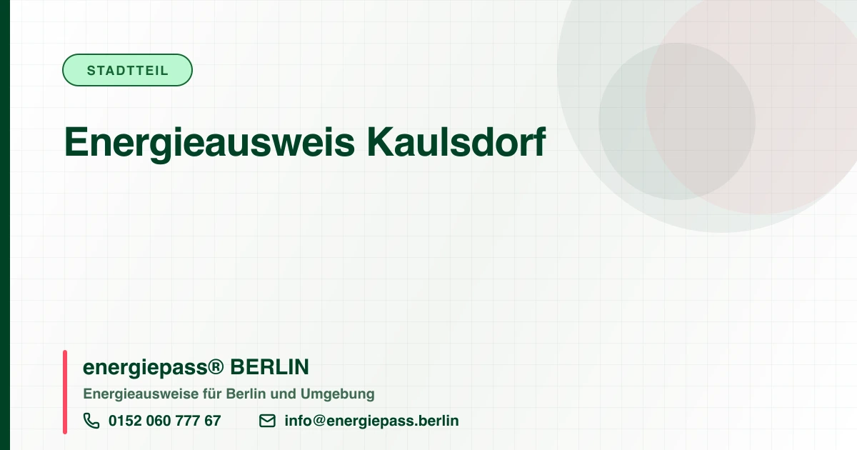 Energieausweis Kaulsdorf, energiepass® BERLIN