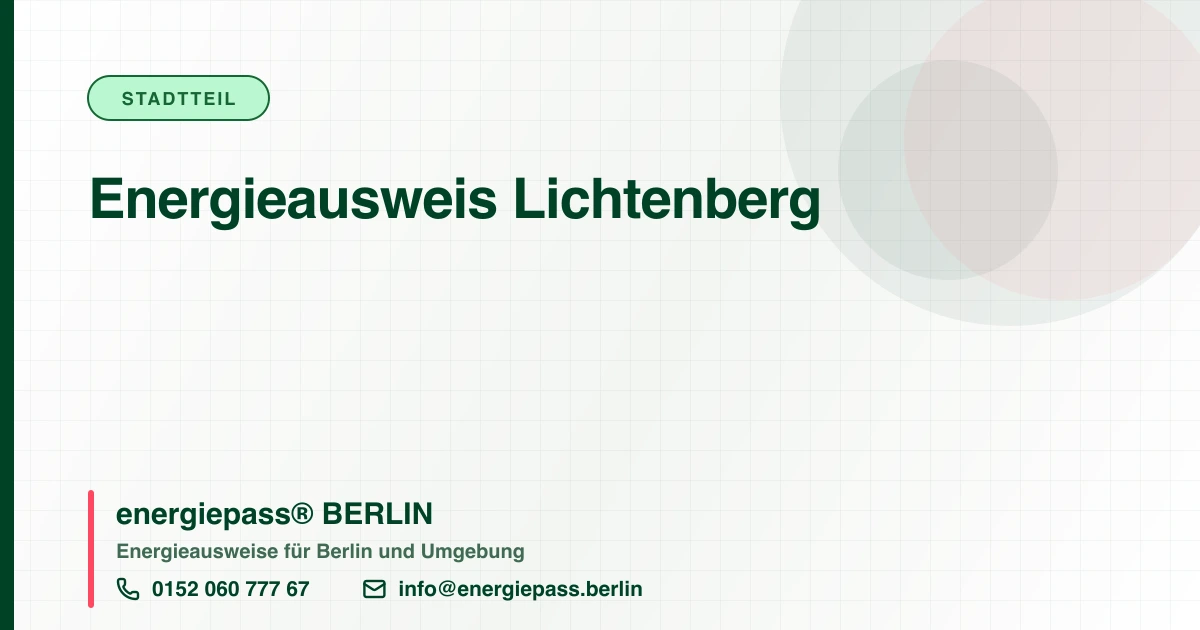 Energieausweis Lichtenberg, energiepass® BERLIN