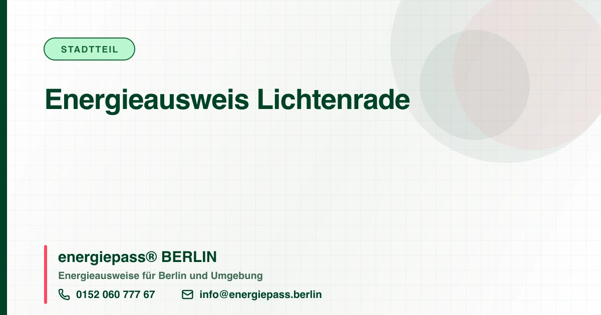 Energieausweis Lichtenrade, energiepass® BERLIN