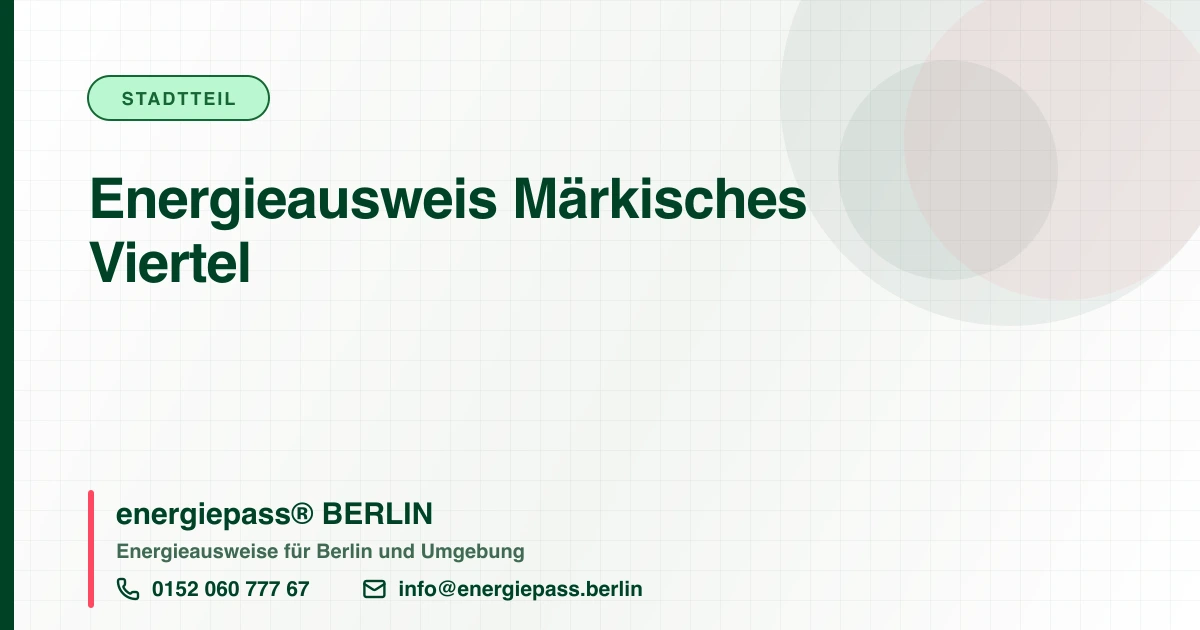 Energieausweis Märkisches Viertel, energiepass® BERLIN