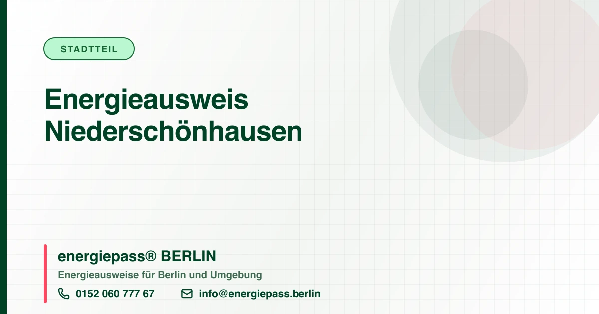 Energieausweis Niederschönhausen, energiepass® BERLIN