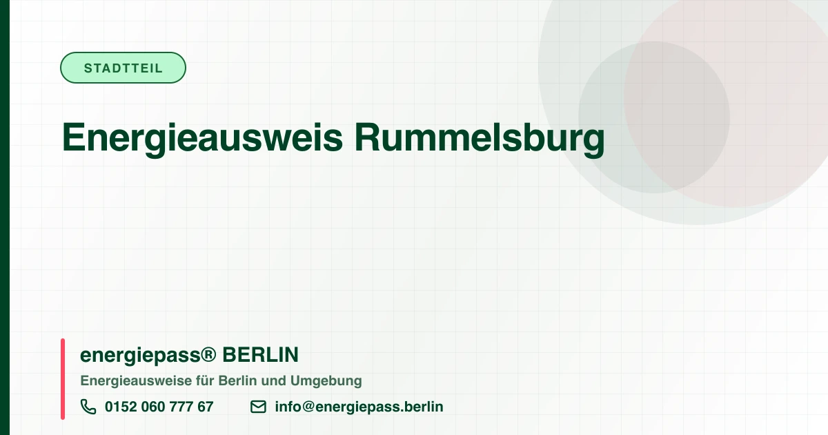 Energieausweis Rummelsburg, energiepass® BERLIN