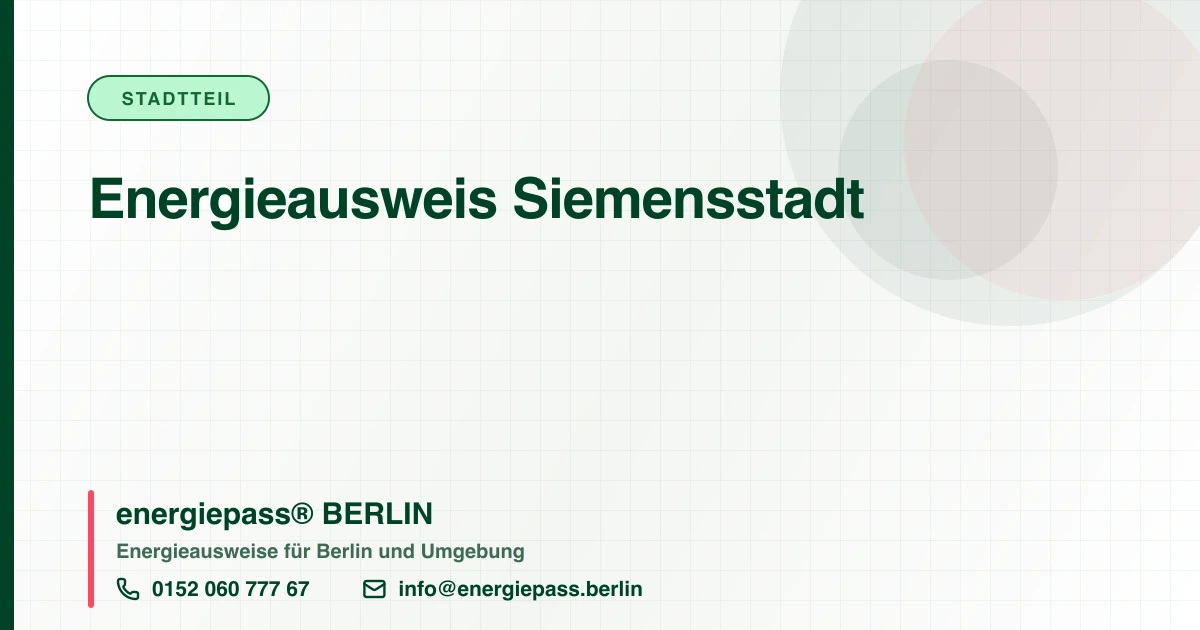 Energieausweis Siemensstadt, energiepass® BERLIN