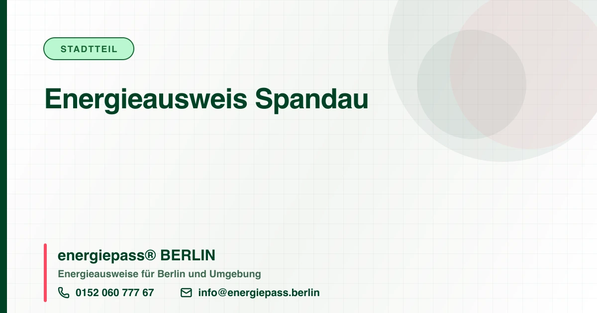 Energieausweis Spandau, energiepass® BERLIN