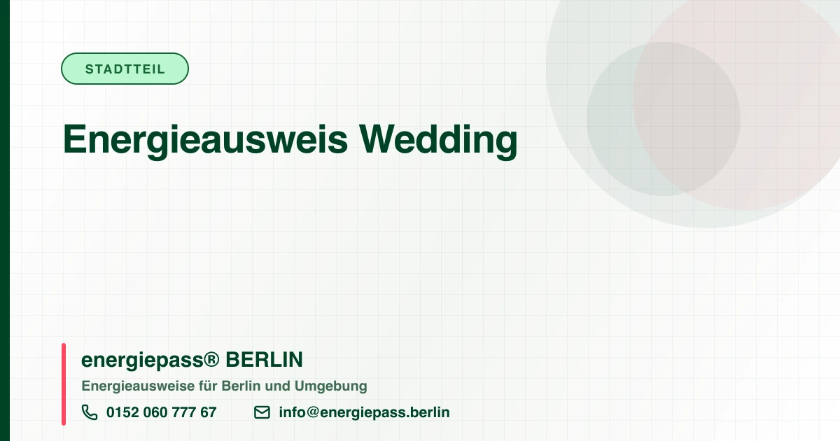 Energieausweis Wedding, energiepass® BERLIN